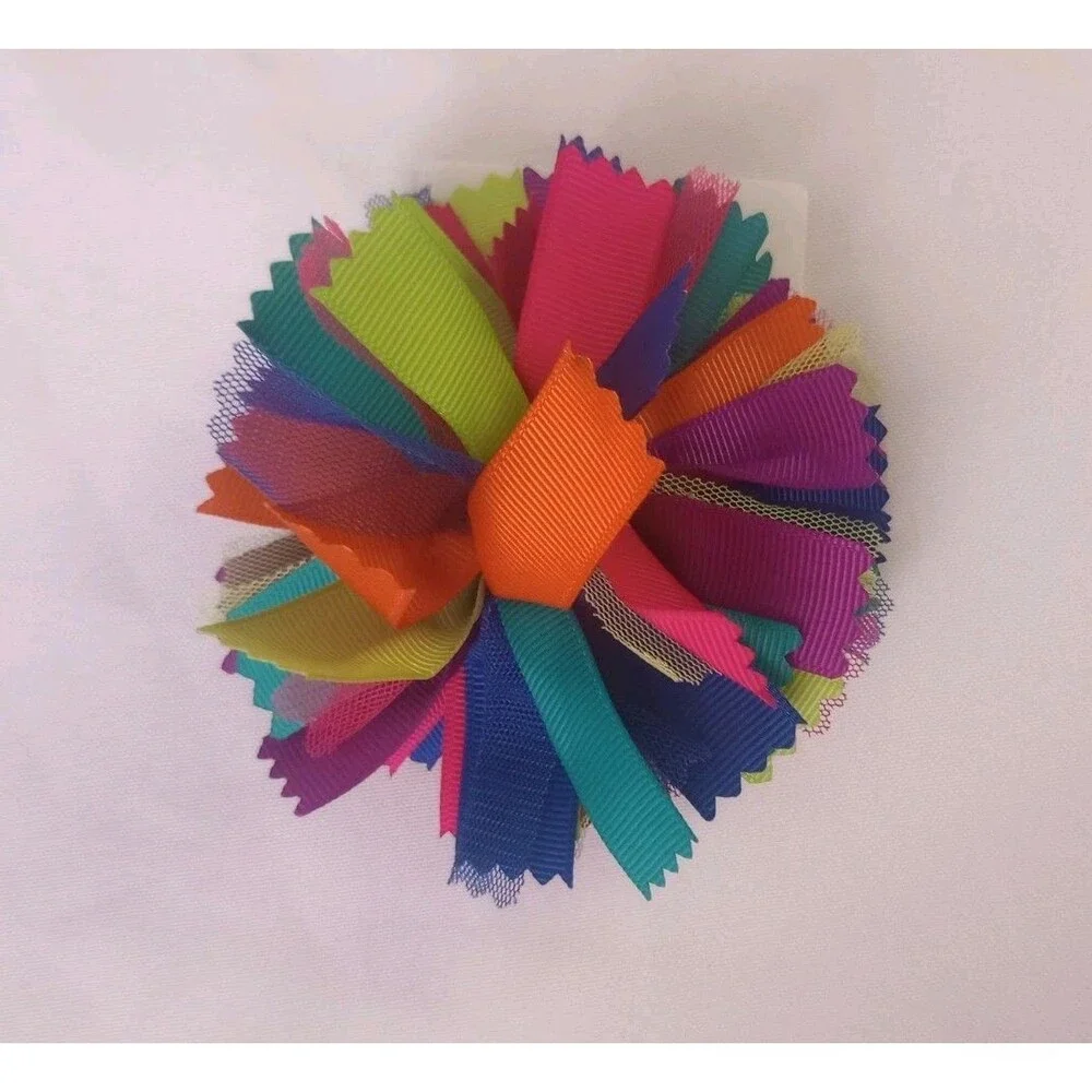 NEW Gymboree Hair Accessories Lot Leopard Heart Snaps Rainbow Ribbon Tie